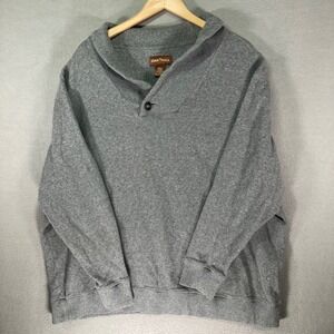 Oak Hill Mens Gray‎ Shawl Collar Pullover Sweatshirt 3XL Cotton